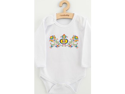 Dětské body s potiskem New Baby Lidový vzor 68 (4-6m)
