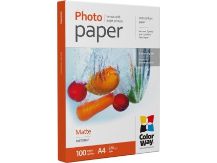 COLORWAY fotopapír/ matte 220g/m2, A4/ 100 kusů