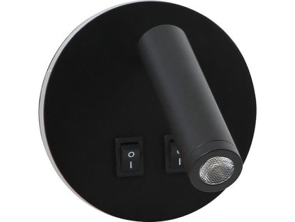 IMMAX GOAL designové nástěnné LED svítidlo, 2 vypínače, 6W, černé