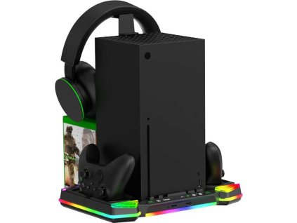iPega XBX025S Multifunkční Nabíjecí RGB Stojan s Chlazením pro Xbox
