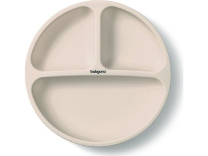 1482/04 TALERZ SILIKONOWY Z PRZYSSAWKĄ ECRU