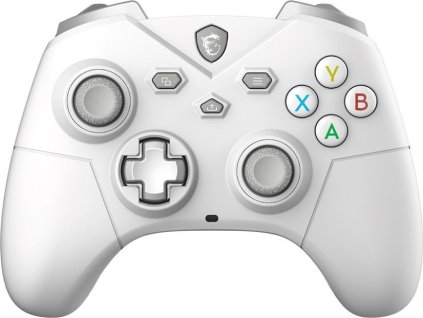 MSI gamepad FORCE GC300 Wireless White/ bezdrátový/ 2,4GHz/ Bluetooth/ USB-C/ pro PC, Android/ bílý