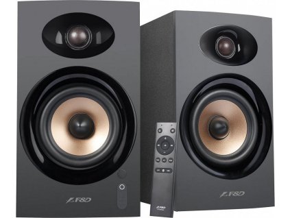 FENDA F&D repro R23BT/ 2.0/ 40W/ dřevěné/ BT/ Optický/ USB vstup/ dálkové ovládání/ černé