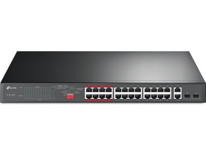 TP-Link TL-SL1226P - 26-portový Switch PoE+ s 24 porty 10/100 Mbit/s a 2 gigabitovými porty + 2 SFP porty
