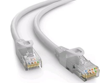 Kabel C-TECH patchcord Cat6, UTP, šedý, 40m