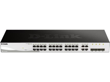 D-Link DGS-1210-28 L2/L3 Smart+ switch, 24x GbE, 4x RJ45/SFP, fanless