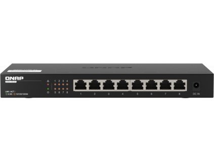 QNAP switch QSW-1108-8T (8x 2,5GbE port, pasivní chlazení, podpora 100M/1G/2,5G)