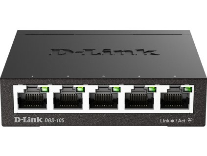 D-Link DGS-105 kovový 5-port 10/100/1000 Switch