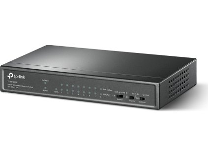 TP-Link TL-SF1009P 8x10/100 POE+ 65W,1x10/100 RJ45 nonPOE,desktop CCTV switch,kov.tělo