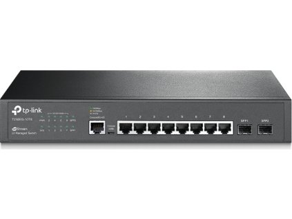 TP-Link T2500G-10TS - Gigabitový řízený switch JetStream s 8 porty, L2 a dvěma sloty SFP