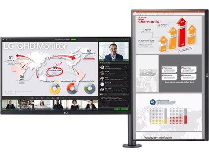 LG monitor IPS 27QP88DP 27" / 2560x1440 / 350cd/m2 /1000:1/ 5ms /75Hz/ DP /HDMI/ USB/USB-C/DP/daisy chain/černý