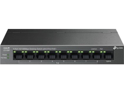 TP-Link LS109P Switch 1x LAN, 8x LAN s PoE+, 63W