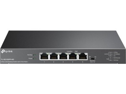 TP-Link TL-SG105PP-M2 Switch 1x 2,5GLAN, 4x 2,5GLAN s PoE++, 123W