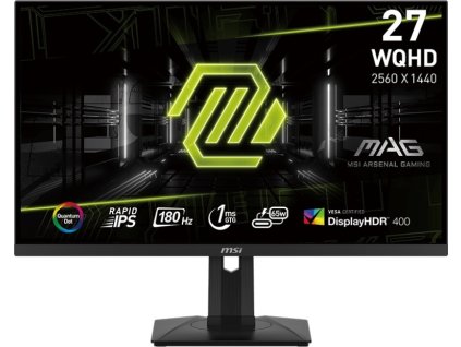 MSI Optix MAG274QRF-QD / 27”/ 2560x1440 / Rapid IPS / 165Hz/ 1ms/ 1000:1/ 300cd/m2/ DP/ 2xHDMI/ USB-C/ USB