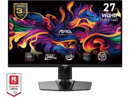 MSI MAG/271QPX E2/26,5"/QD-OLED/QHD/240Hz/0,03ms/Černá/3R