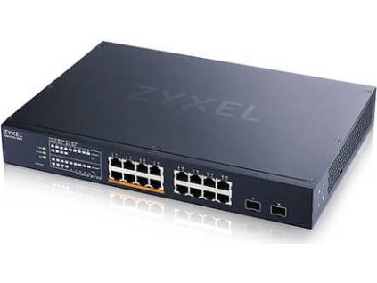 Zyxel XMG1915-18EP, 16-port 2.5GbE, 2 SFP+, 8 x PoE++ 180W  Smart Switch, hybird mode, standalone or NebulaFlex Cloud