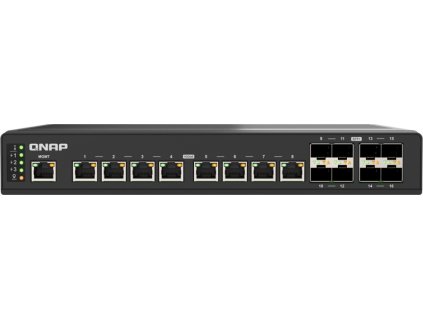 QNAP řízený průmyslový switch QSW-IM3216-8S8T: 16x 10G porty (8x 10Gb SFP+ a 8x 10Gb RJ-45)