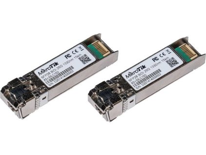 MikroTik XS+2733LC15D, SM, 15km, 1/10/25G, 1270nm + 1330nm, pár modulů