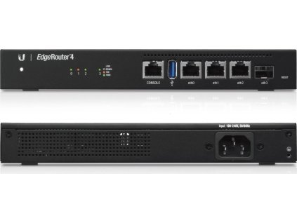 Ubiquiti EdgeRouter 4 - 3x Gbit RJ45 port, 1x SFP port, 4-Core 1GHz CPU, 1GB DDR3 RAM