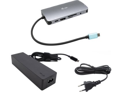 i-tec dokovací stanice USB-C Metal Nano Dock HDMI/VGA with LAN + Power Delivery 100W + nabíječka 100W (bundle)