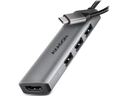 AXAGON multi 4in1 USB-C hub / HMC-H3A / USB 3.2 Gen1 / 3x USB-A / HDMI / 15cm