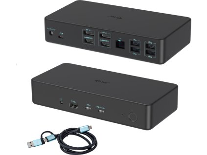 i-tec dokovací stanice Gen2 Thunderbolt 3/ 4K Dual display/ 4x USB 3.0/ 2x USB-C/ 2x DP/ 2x HDMI/ LAN/ PD 100
