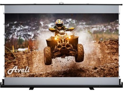 Plátno AVELI PREMIUM,floor up manual,black,221x124(16:9) 100"