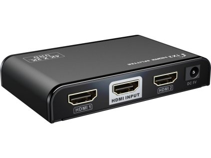 PremiumCord HDMI 2.0 splitter 1-2 porty, 4K x 2K/60Hz, FULL HD, 3D, černý