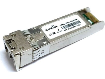 MaxLink 10G SFP+ optický modul, venkovní -40°C, SM, 1310nm, 10km, 2x LC konektor, DDM