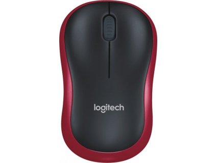 Logitech myš M185/ Bezdrátová/ Optická/ 1000dpi/ USB přijímač/ červená