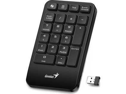 GENIUS NumPad 1000/ numerická/ bezdrátová 2,4GHz/ Copilot/ mini receiver/ USB/ černá
