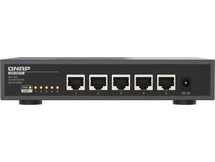 QNAP switch QSW-3205-5T (5x 10GbE port, pasiv. chlazení, podpora 100M/ 1G/ 2,5G / 5G a 10G)