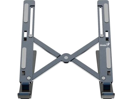 GENIUS G-Stand M250 přenosný stojan na notebook, tablet a telefon, hliníkový, 7 pozic, skládací, kovově šedý