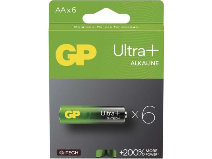 Alkalická baterie GP Ultra Plus AA (LR6), 6 ks