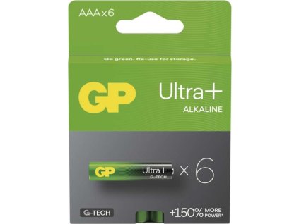 Alkalická baterie GP Ultra Plus AAA (LR03), 6 ks