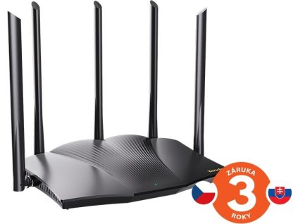 Tenda TX12 Pro AX3000 WiFi6 Router, 1x GWAN, 3x GLAN, IPv6, 5x 6dBi, WPA3, Mesh, CZ app
