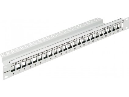19" patchpanel pro 24 modulu SFA/SFB, neosazený, 1U,RAL 7035