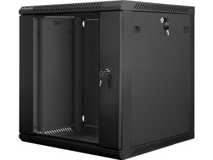 Nástěnný rack 19' 12U 600X600mm černý flat pack