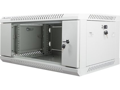Nástěnný rack 19'' 4U 600X450mm šedý flat pack