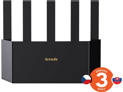 Tenda TX2L Pro AX1500 WiFi 6 Mesh Router, 1x GWAN, 3x GLAN, IPv6, 5x 6dBi anténa, WPA3, CZ App