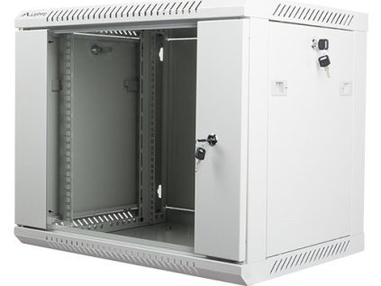 Nástěnný rack 19'' 9U 600X450mm šedý flat pack