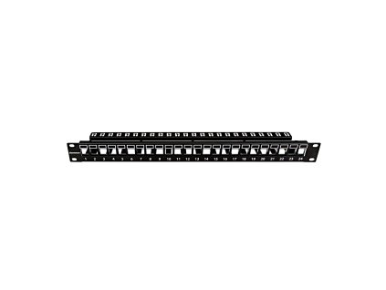 19"patchpanel AMPARO pro 24 keystone SFA/SFB neosazený, 1U