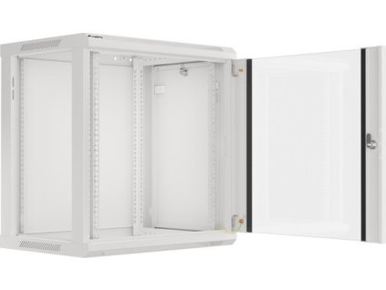 Nástěnný rack 19'' 12U 600X450mm šedý flat pack