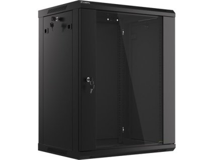 Nástěnný rack 19'' 15U 600X450mm černý flat pack
