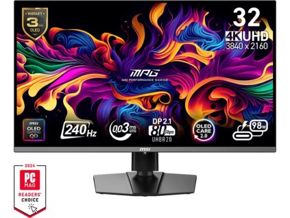 MSI MPG/322URX/31,5"/QD-OLED/4K UHD/240Hz/0,03ms/Černá/3R