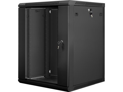 Nástěnný rack 19' 15U 600X600mm černý flat pack