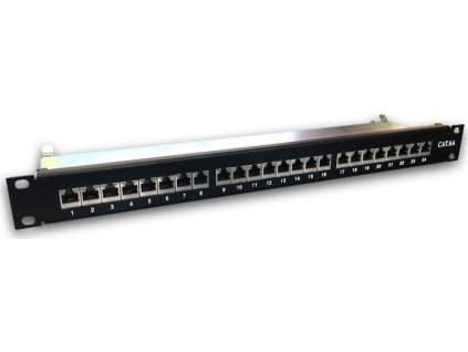 DATACOM 24p. Patch panel 19" STP CAT6A LSA 1U BK