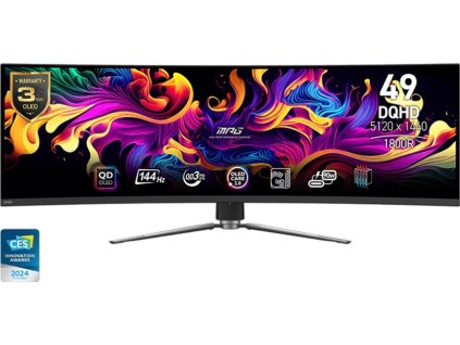 MSI MPG/491CQP-QD/49"/QD-OLED/DQHD/144Hz/0,03ms/Černá/3R