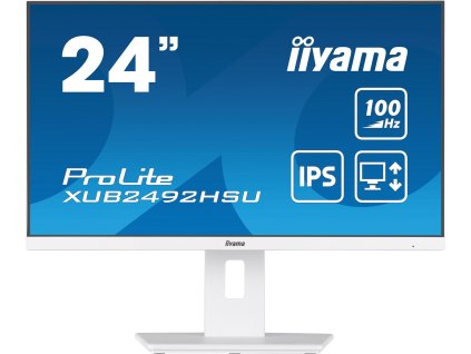iiyama ProLite/XUB2492HSU-W6/23,8"/IPS/FHD/100Hz/0,4ms/White/3R