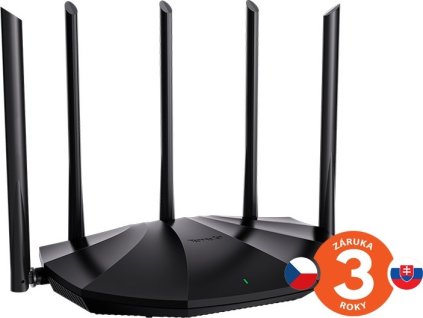 Tenda TX2 Pro AX1500 WiFi6 Router, 1x GWAN, 3x GLAN, IPv6, 5x 6dBi anténa, WPA3, CZ App